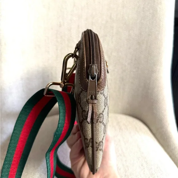 Gucci authentic brown monogram canvas crossbody bag